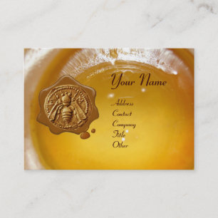 HONEY BEE WAX SEAL ,BEEKEEPER APIARIST BUSINESS CARD