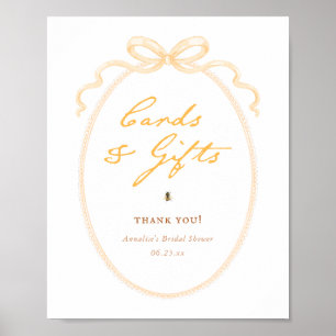 Honey Bee Whimsical Bridal Shower Cards & Gifts Poster
