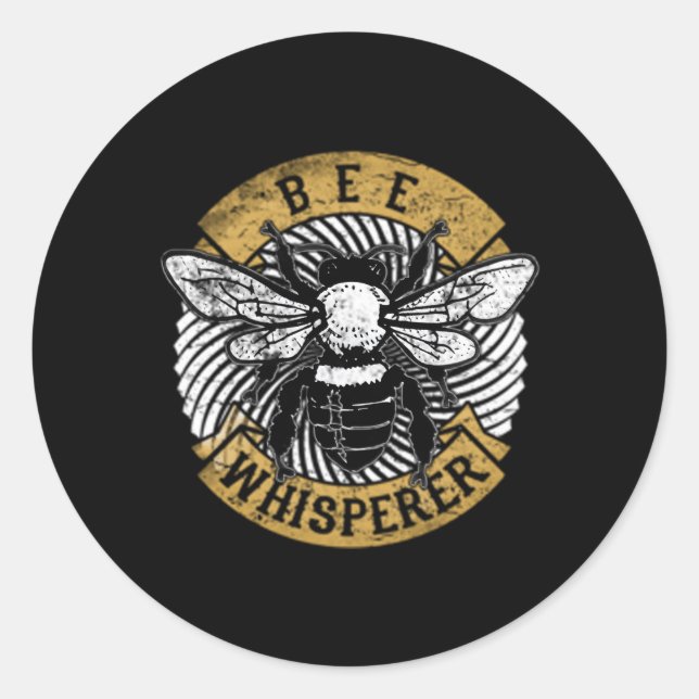 Honey Bee Whisperer Beekeeper Pollen Classic Round Sticker (Front)