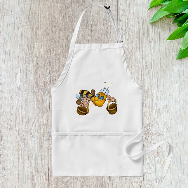 Honey Bee with Baskets Fun Busy Bee Illustration  Standard Apron (Creator Uploaded)