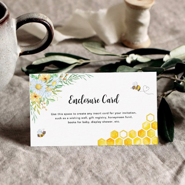 Honey Bee with floral Enclosure Card (Creator Uploaded)