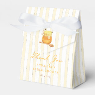 Honey Bee Yellow Stripes Bridal Shower Thank You Favour Box