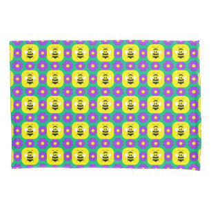 Honey Bees And Flowers For Nature Decor Style Pillowcase