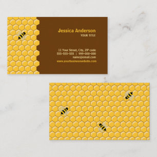 Honey Bees And Honeycomb business cards