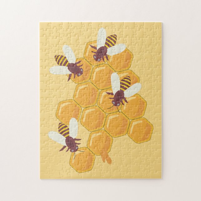 Honey Bees and Honeycomb Design Jigsaw Puzzle (Vertical)