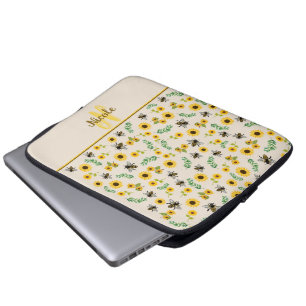 Honey Bees and Sunflowers Laptop Sleeve