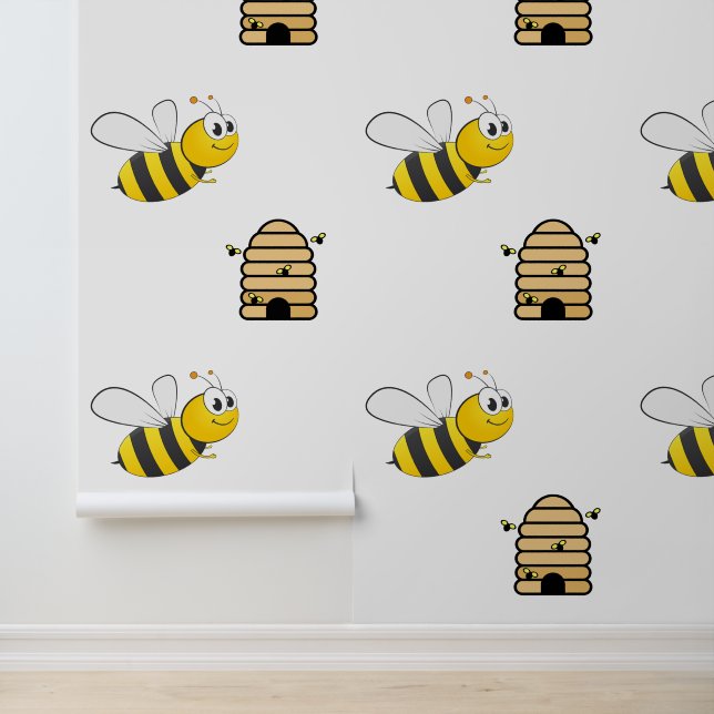 Honey Bees & Beehive Design Wallpaper (Application)