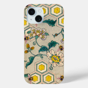 HONEY BEES,BEEHIVES, SPRING FLOWERS BEEKEEPER iPhone 15 CASE