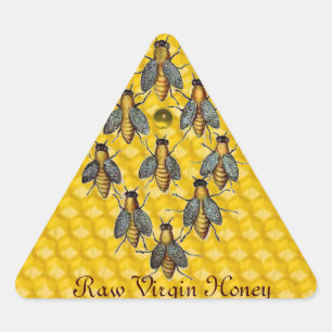 HONEY BEES / BEEKEEPER BEEKEEPING TRIANGLE TRIANGLE STICKER