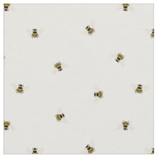simulated glitter bees fabric