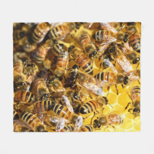 Honey Bees Fleece Blanket