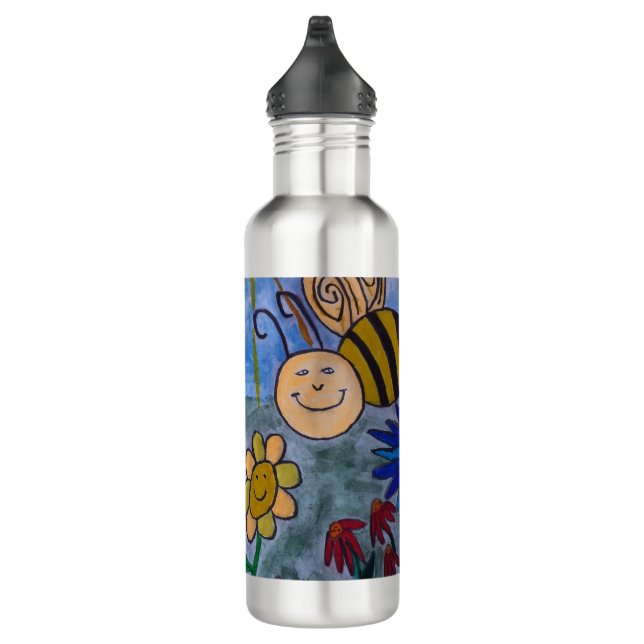 Honey Bees & Flowers Water Bottle (Right)