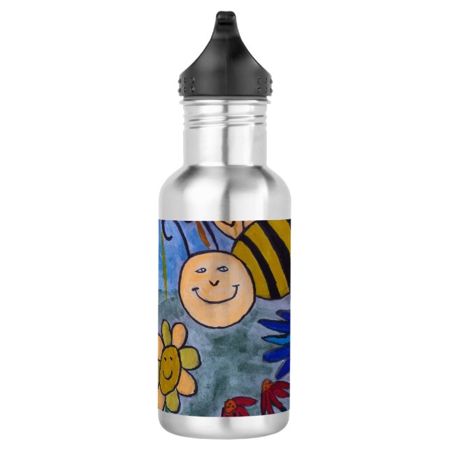 Honey Bees & Flowers Water Bottle (Right)