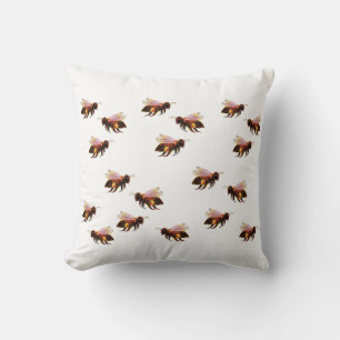 Honey Bees Flying   Cushion