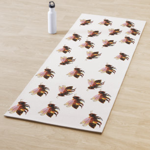 Honey Bees Flying Yoga Mat