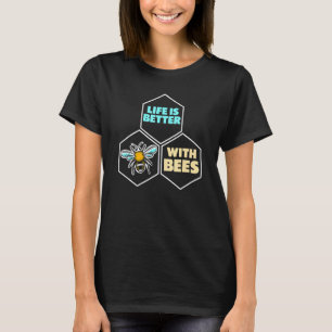 Honey Bees Honeycomb Beekeeper Insects Bee Beekeep T-Shirt