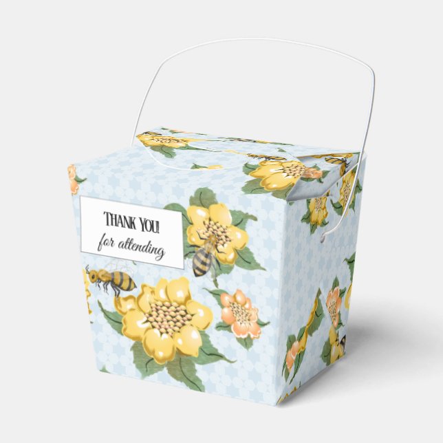 Honey Bees Honeycomb Shower Favour Box (Front Side)