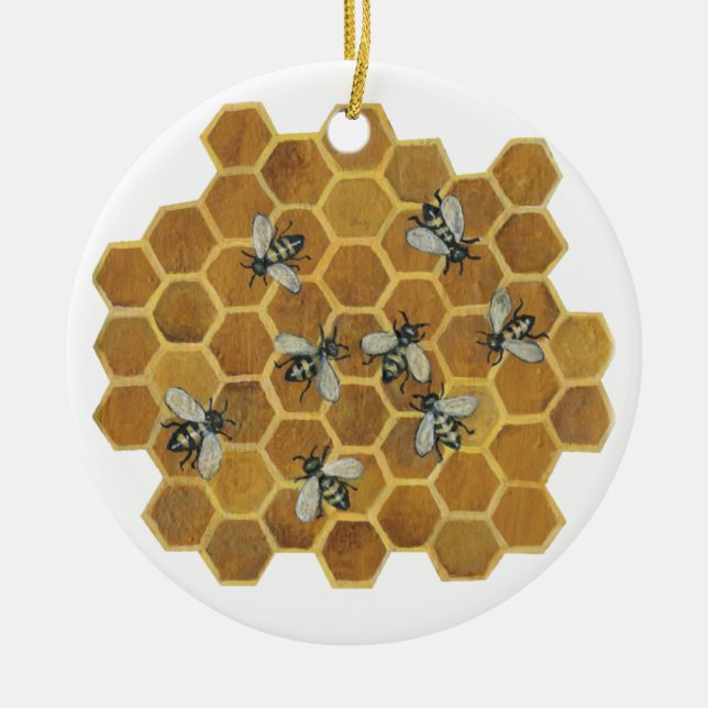 Honey Bees II Ornament (Front)