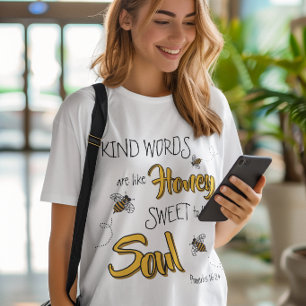 Honey Bees Kind Words Yellow and Black Tri-Blend Shirt