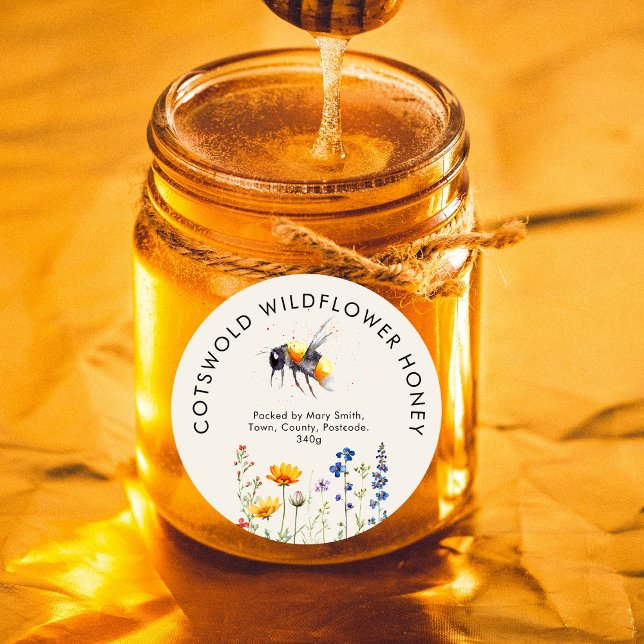 Honey Bees Nature Classic Round Sticker ,Rustic  (Creator Uploaded)