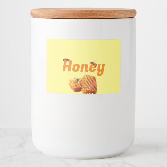 Honey Bees on Honeycomb Food Label Set (Front)
