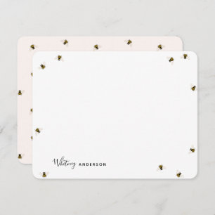Honey Bees Personalised Stationery Note Card