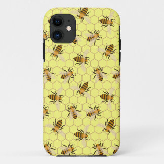 Honey Bees, Save the bees, Bees pattern iPhone 11 Case