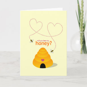 Honey Bees Valentine's Day card