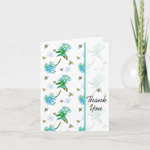 Honey Bees Watercolor Flowers Thank You