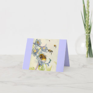 Honey Bees & Wildflowers Lilac Thank You Cards