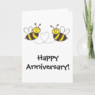 Honey Bees with Heart Card