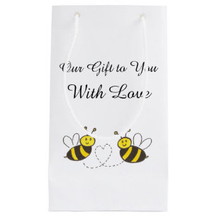 Honey Bees with Heart Customised for Gift Small Gift Bag