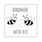 Honey Bees with Heart Handmade with Love
