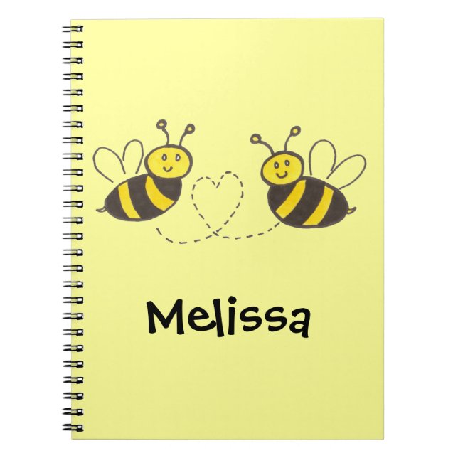 Honey Bees with Heart Notebook (Front)