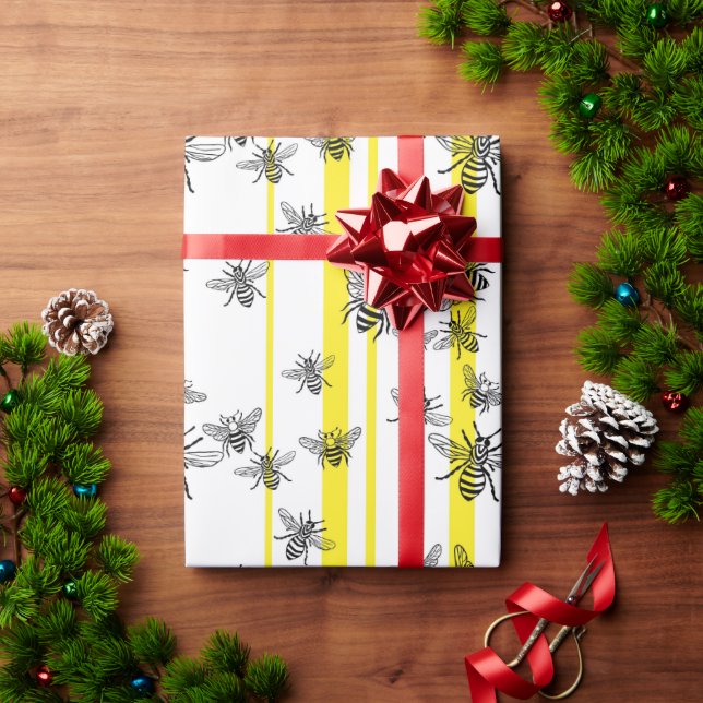 Honey Bees! Wrapping Paper (Holiday Gift)