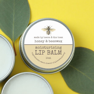 Honey & Beeswax Lip Balm Labels
