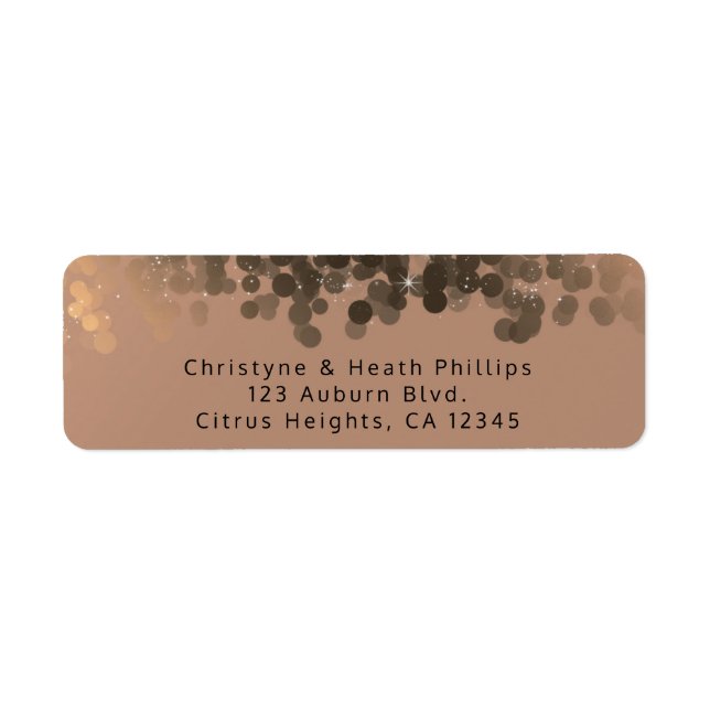 Honey Beige Champagne Golden Sparkle Lights Party (Front)
