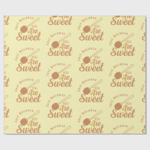 Honey Birthday Gift for Sweet Guests Wrapping Paper