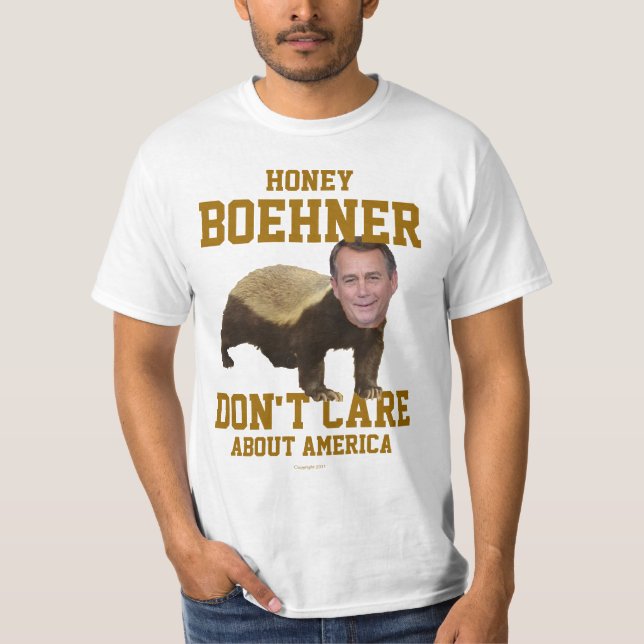 Honey Boehner Don't Care t-shirt (Front)