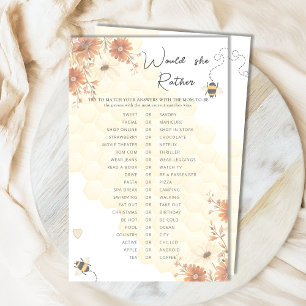 Honey Boho Wildflower Baby Shower Would She Rather