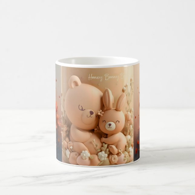 Honey Bonny Baby Mug – Baby Bear & Bunny (Center)