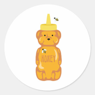 Honey Bottle Classic Round Sticker