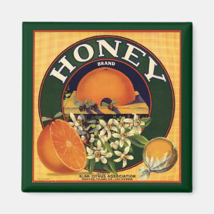 Honey Brand Citrus Crate Label Magnet