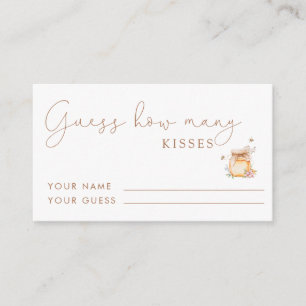 Honey Bridal Shower Guess How Many Kisses Enclosure Card