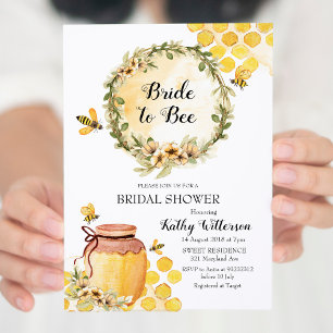 Honey Bride to bee bridal shower invitation