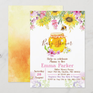 Honey Bumble Bee Baby Shower Invitation