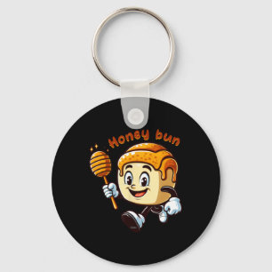 Honey Bun Valentine Sweet Pastry Dessert Cinnamon Key Ring