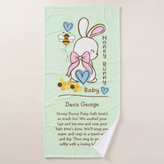 Honey Bunny Baby Boy Towel – Custom Bath Towel
