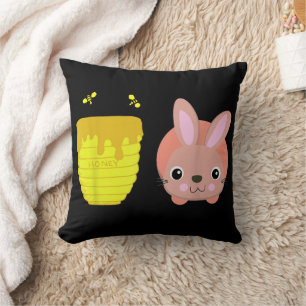 Honey Bunny Cute & Funny Rabbit Animal Lovers Cushion