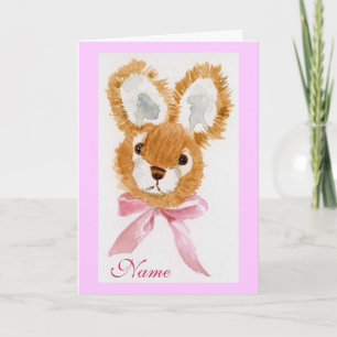 "Honey Bunny" Happy Birthday! cuddly toy Card